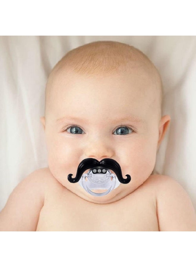 SOLIFEGOBLE Mustache Pcifiers for Babies 0-6 Months, Newborn Mustache Pacifier,Pacifier with MustacheTeeth Binky,Gift Pacifiers for Boys and Girls (Colors-03) - Image 4